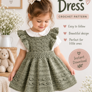 Crochet Baby Dress Pattern – Elegant Handmade Baby Girl Dress PDF