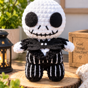 Crochet Skeleton Amigurumi Doll – Halloween Decoration
