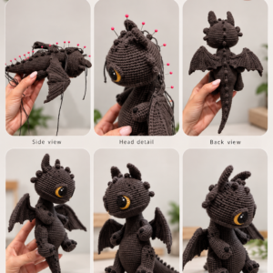 Crochet Dragon Amigurumi Pattern – Magical Dragon PDF